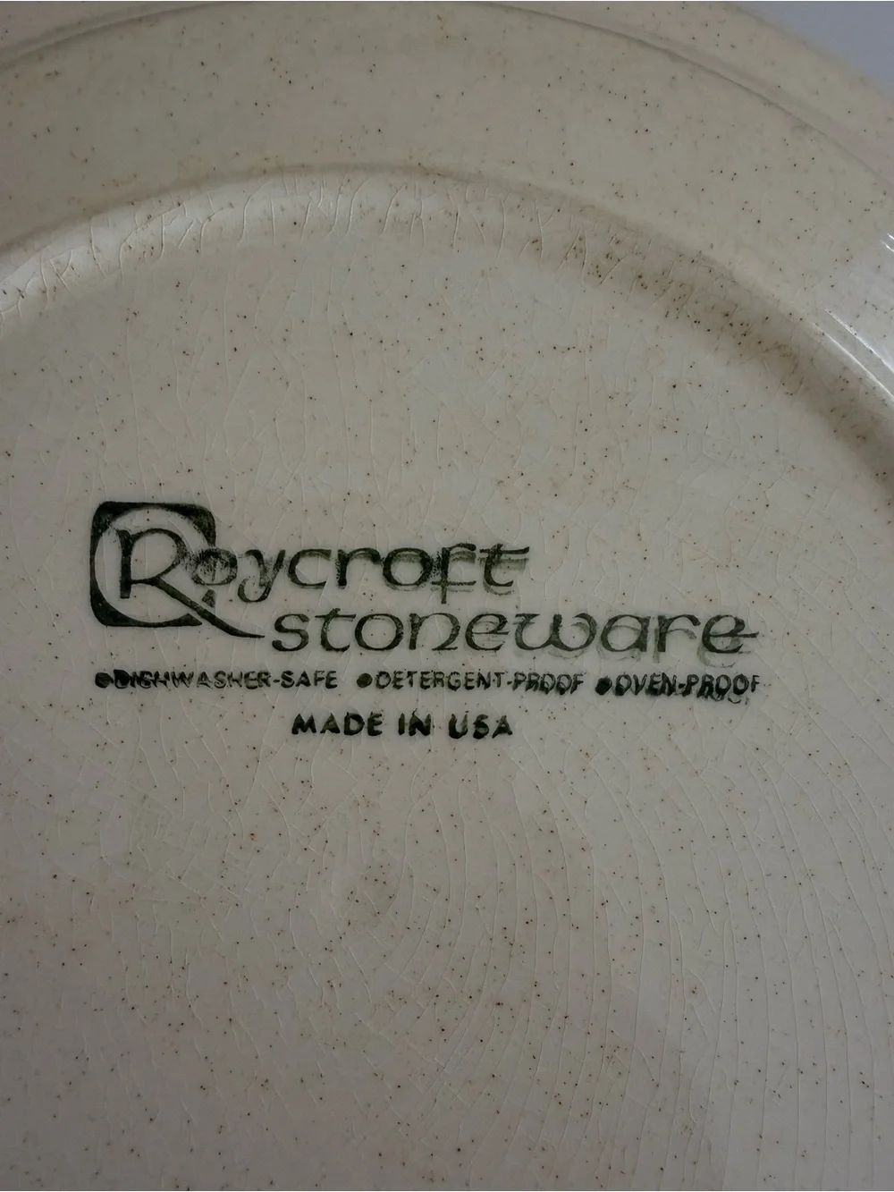 Set of 4-ROYCROFT‎ STONEWARE DAISIES FLOWERS DINNER PLATES